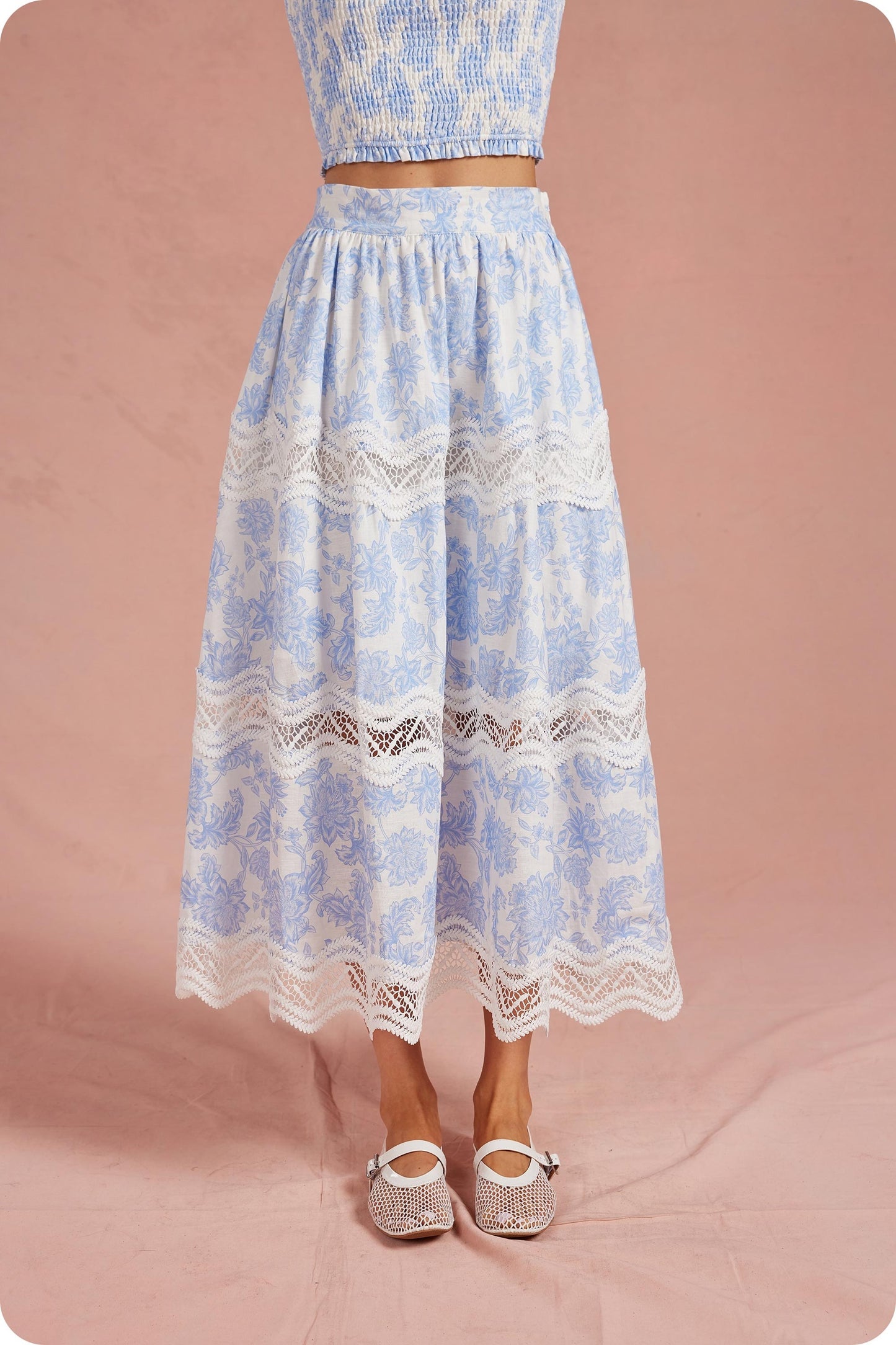 Blooming Grace Skirt Midi