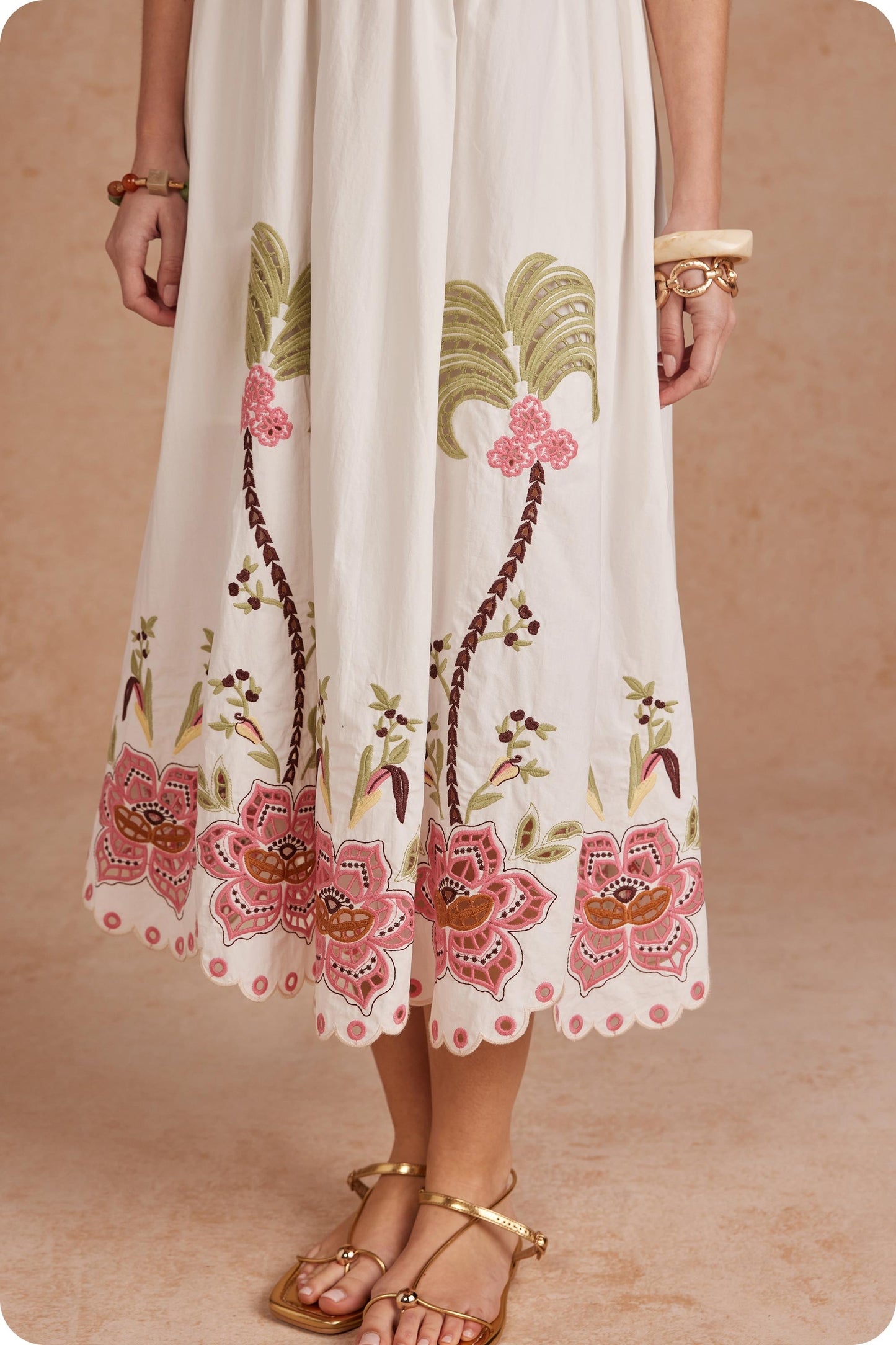Palm Bloom Midi Dress