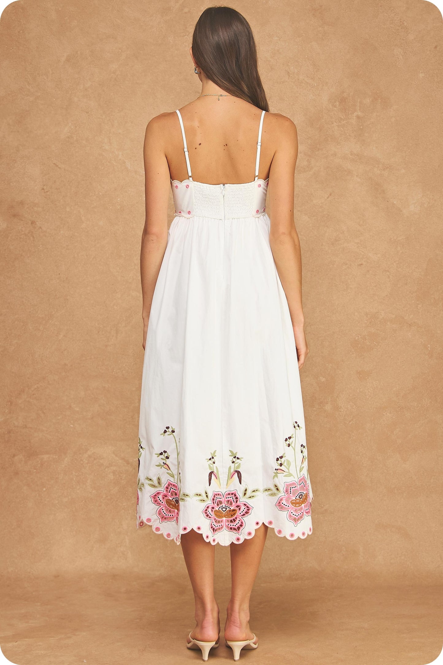Palm Bloom Midi Dress