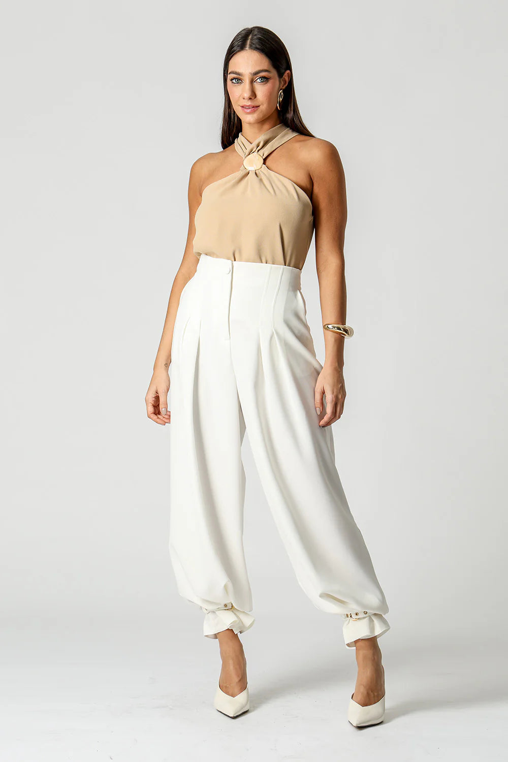 Blouse with Marble Buckle