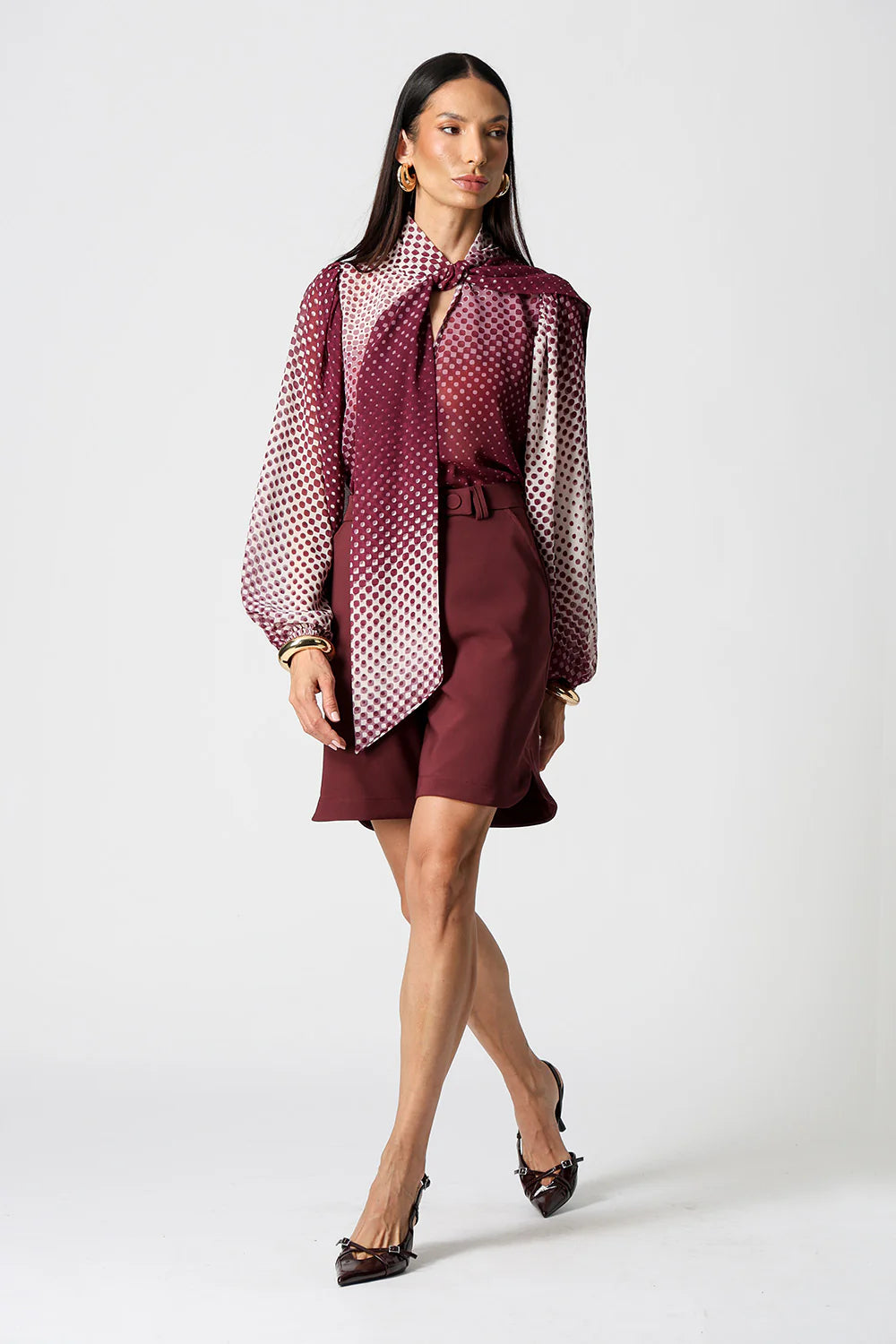 Naomi Neck Tie Blouse
