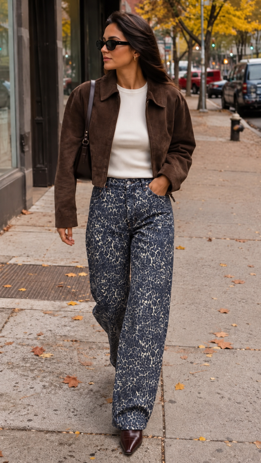 Leopard Print Jeans