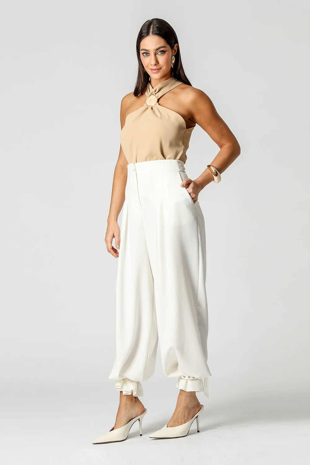 Blouse with Marble Buckle