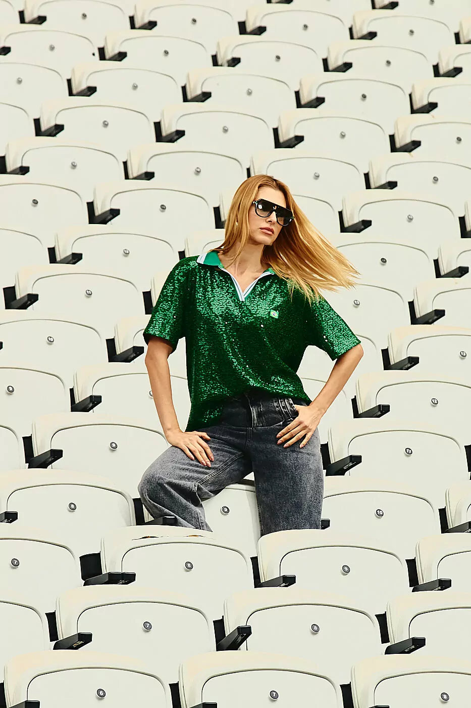 Brazil Icon Sequin Top