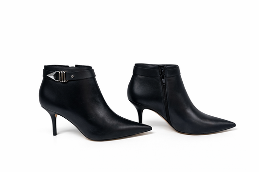 Noir Buckle Stiletto Boot
