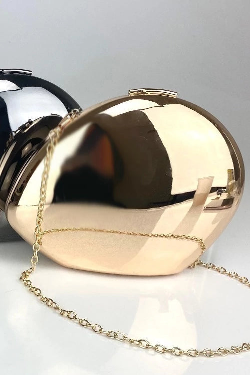 Oval Mirrored Clutch