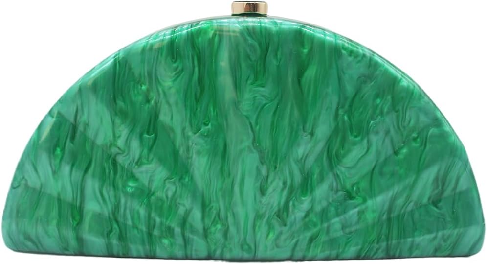 Acrylic Fan Shell Clutch Purse Elegant