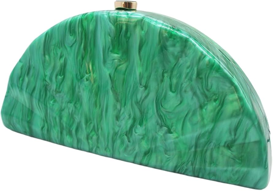 Acrylic Fan Shell Clutch Purse Elegant