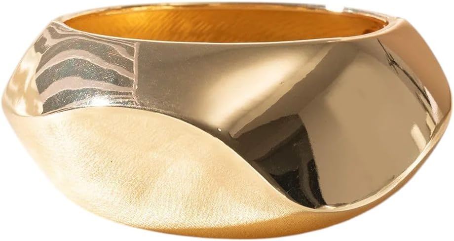 Wide Geometric Irregular Bracelet