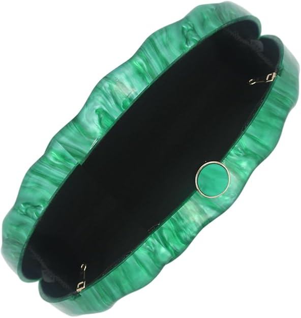 Acrylic Fan Shell Clutch Purse Elegant