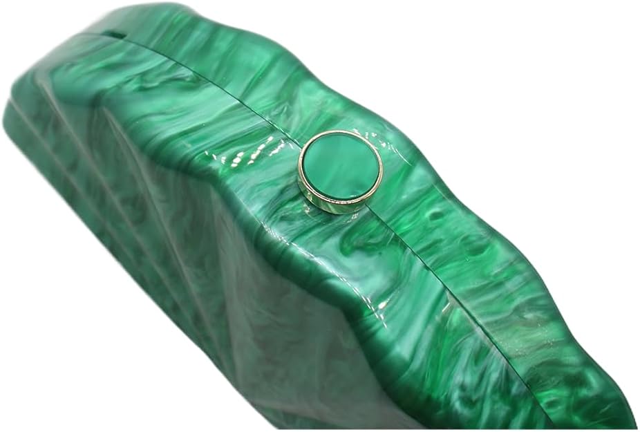 Acrylic Fan Shell Clutch Purse Elegant