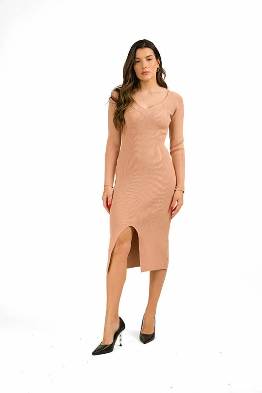Ribbed Knit Midi Dress