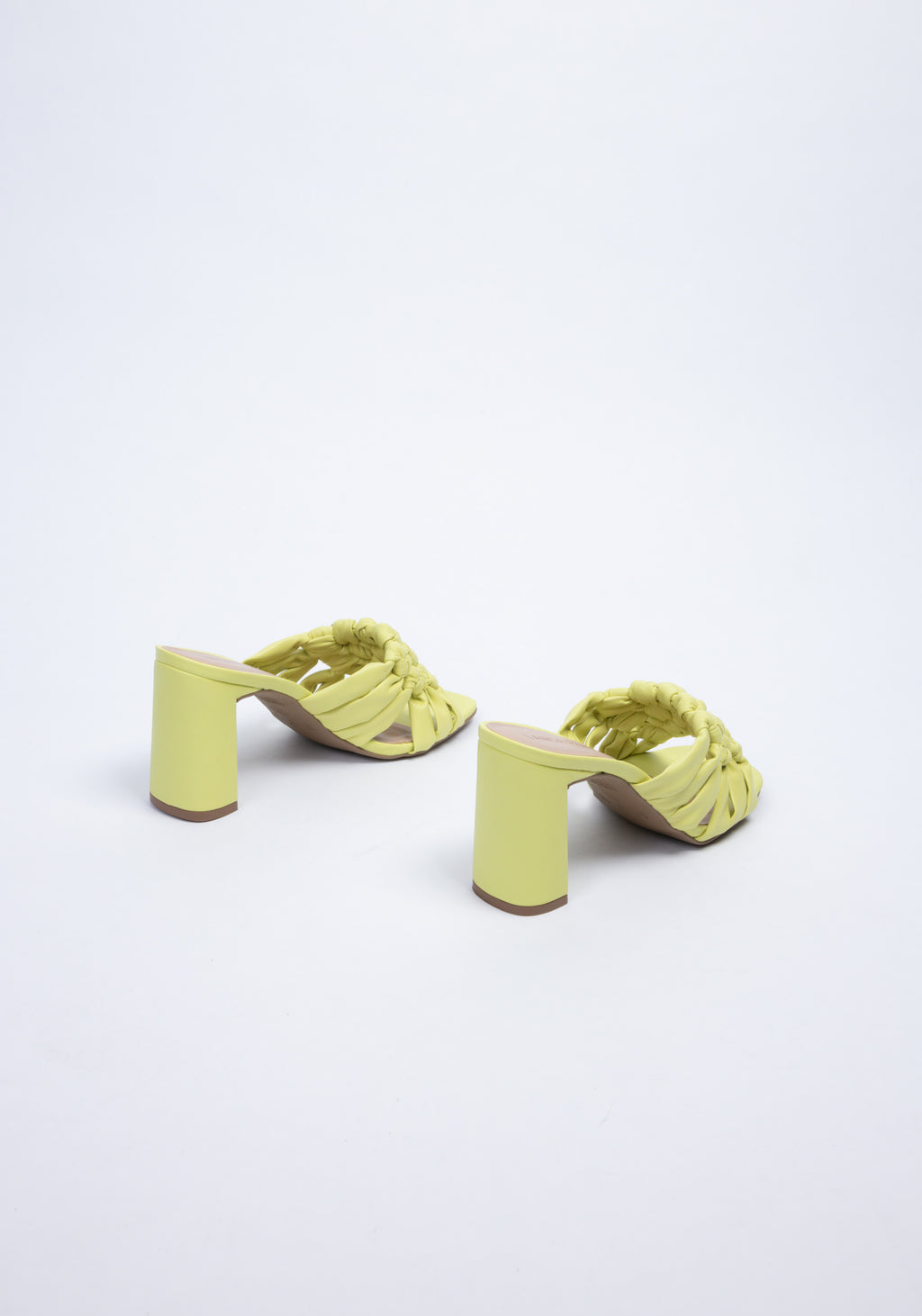 Plotted Clog Lemon Heels