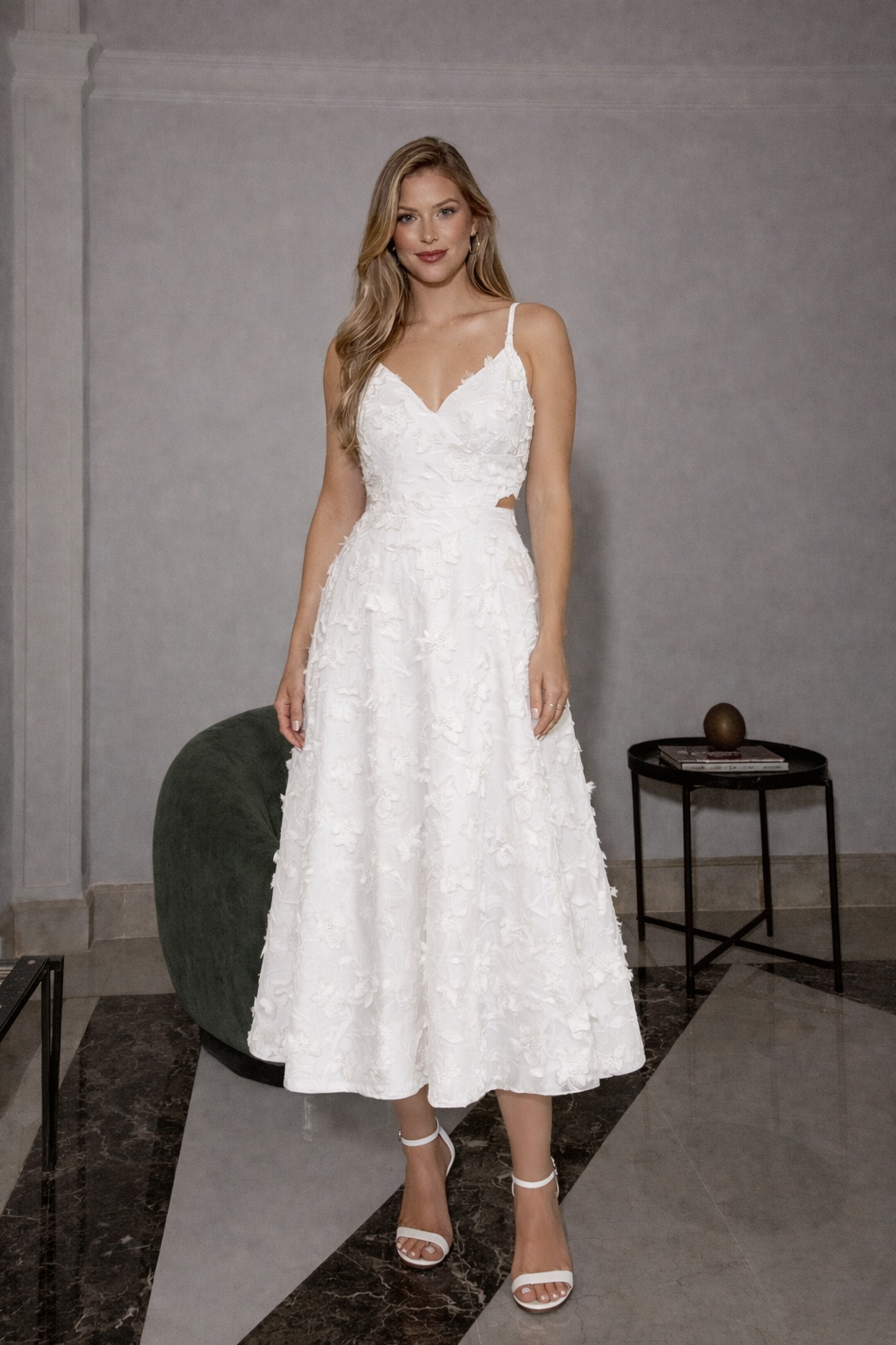 Open Side Midi Dress
