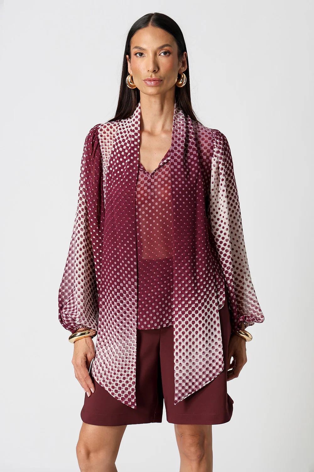 Naomi Neck Tie Blouse
