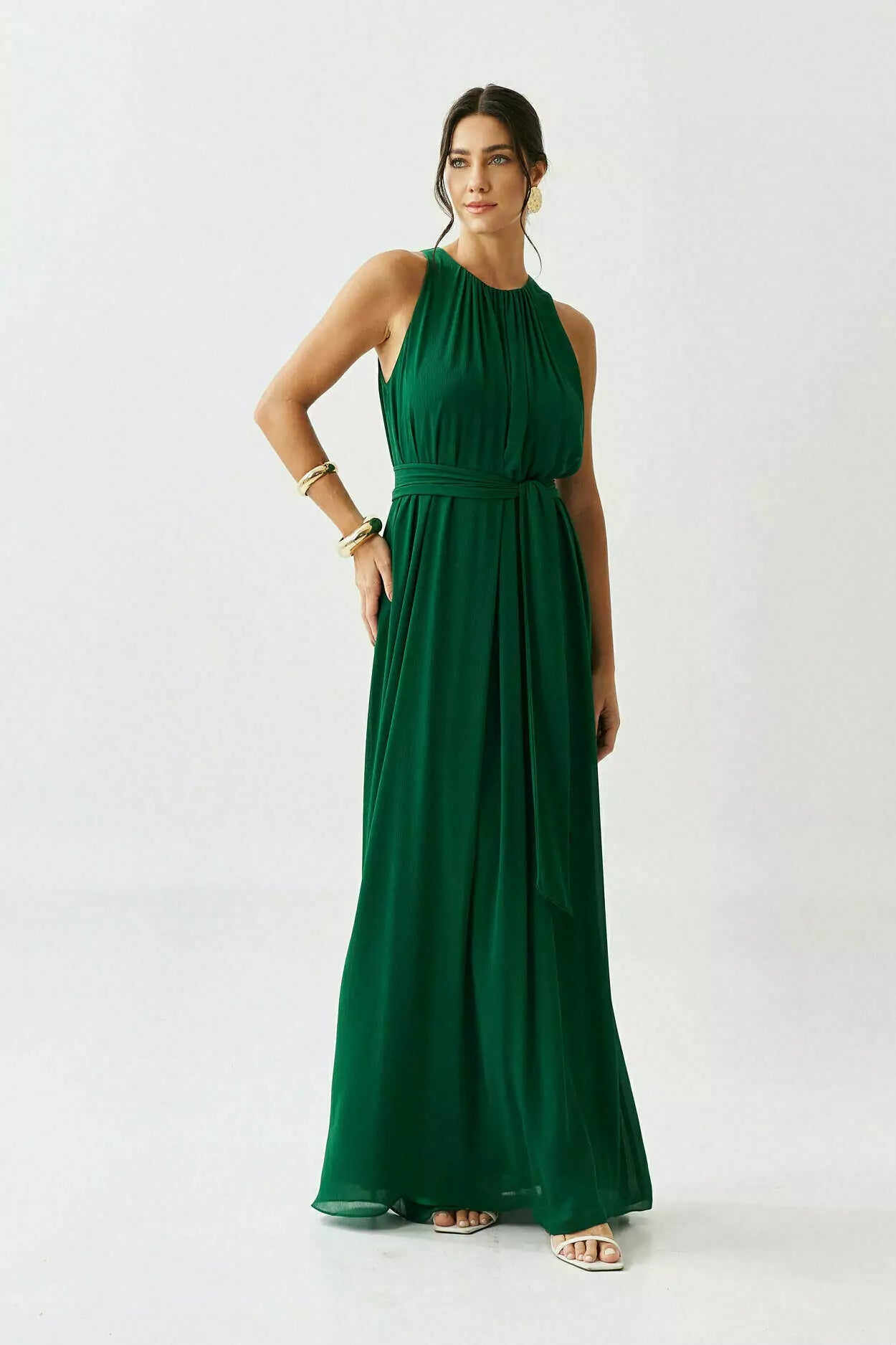 Stella Draped Long Dress
