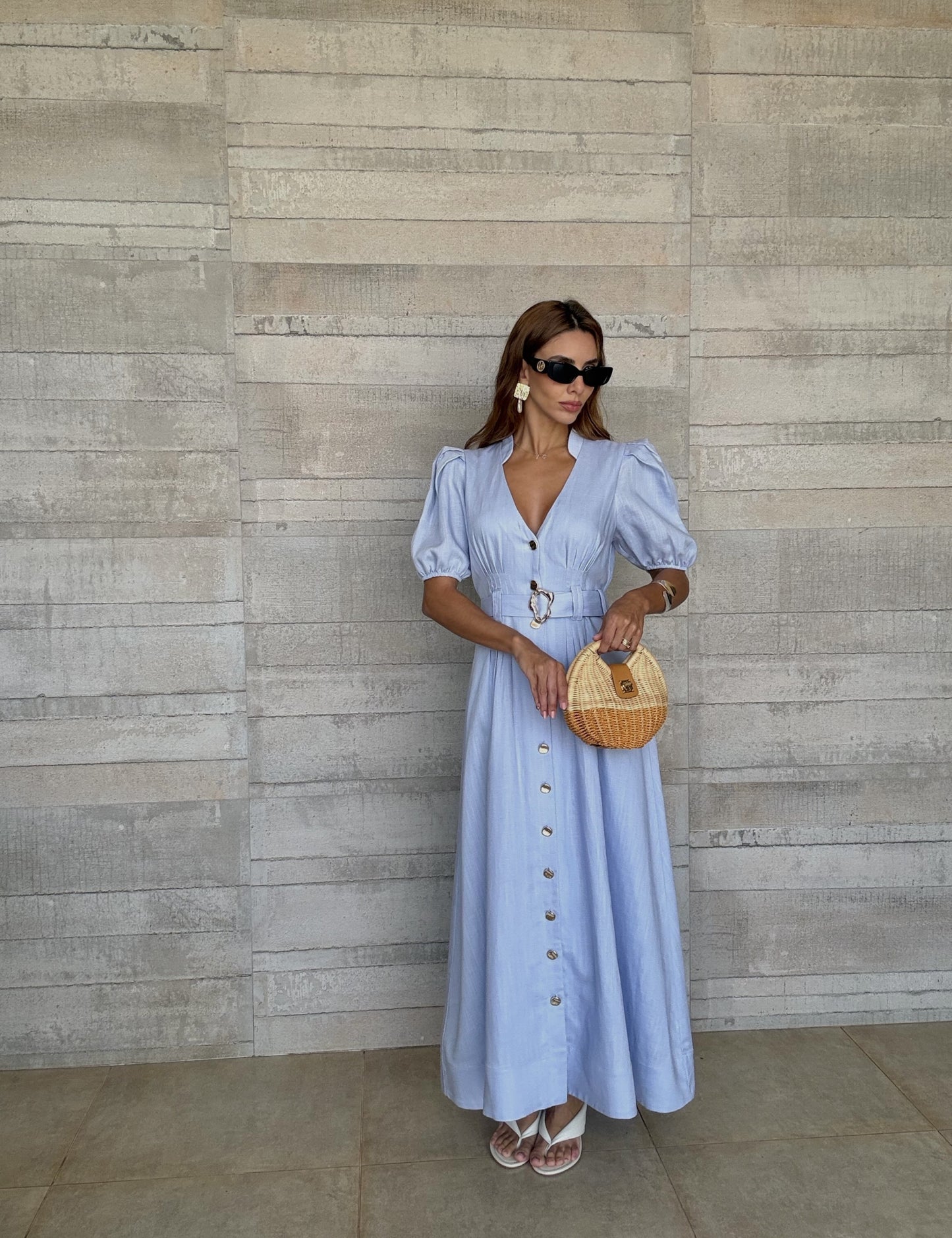 Hazel Linen Blend Dress