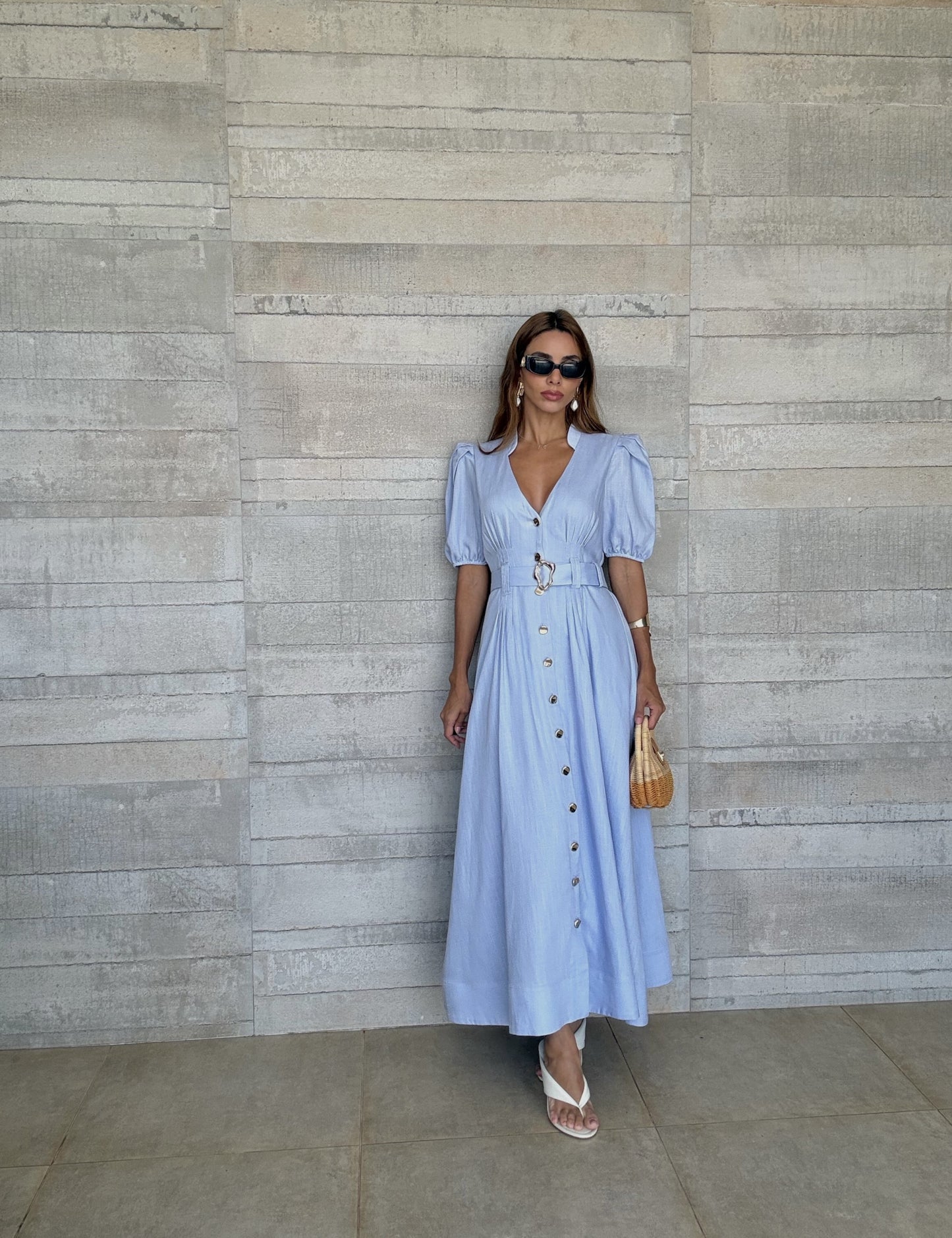 Hazel Linen Blend Dress