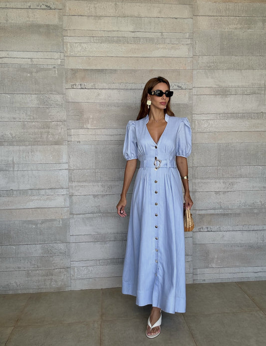 Hazel Linen Blend Dress