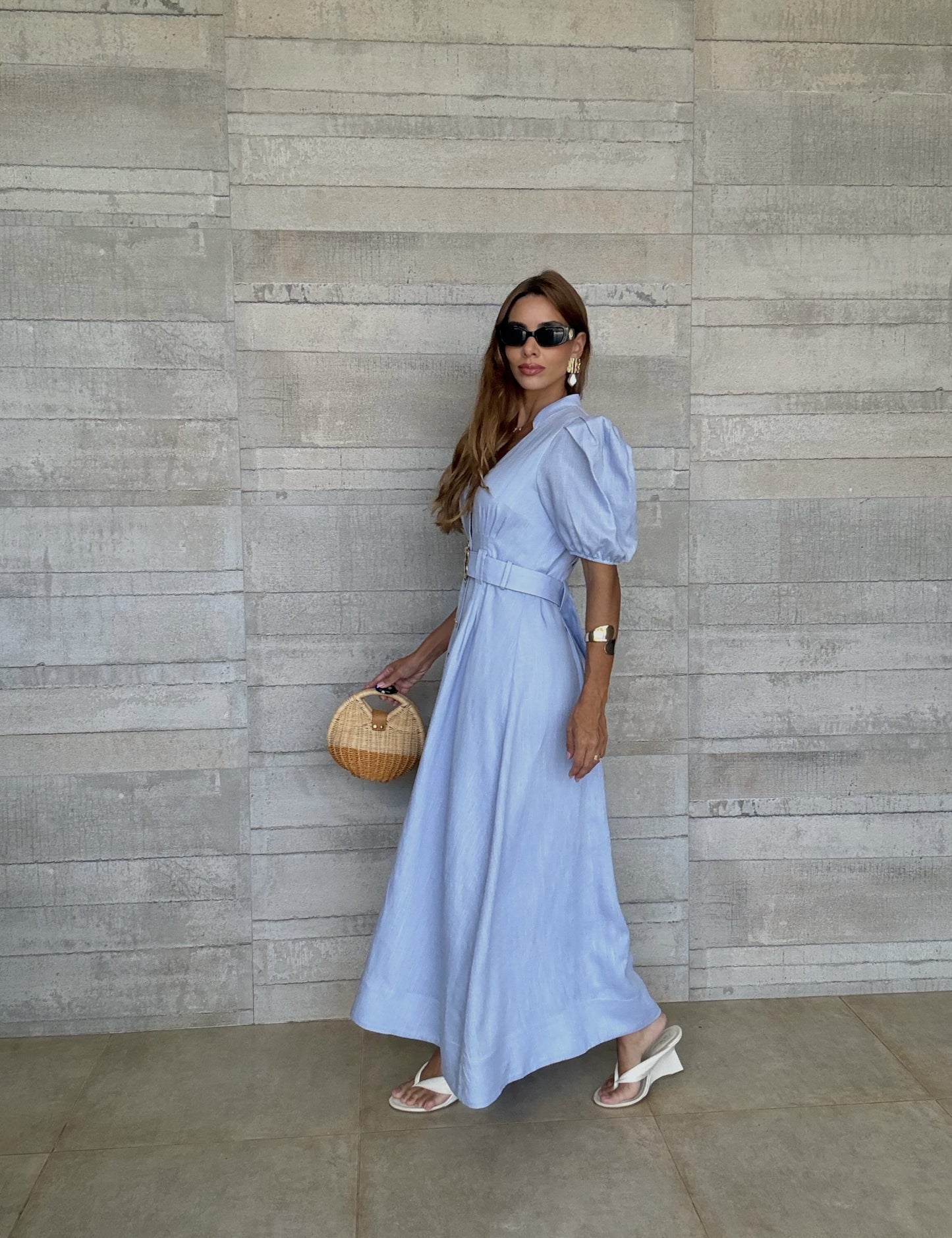 Hazel Linen Blend Dress