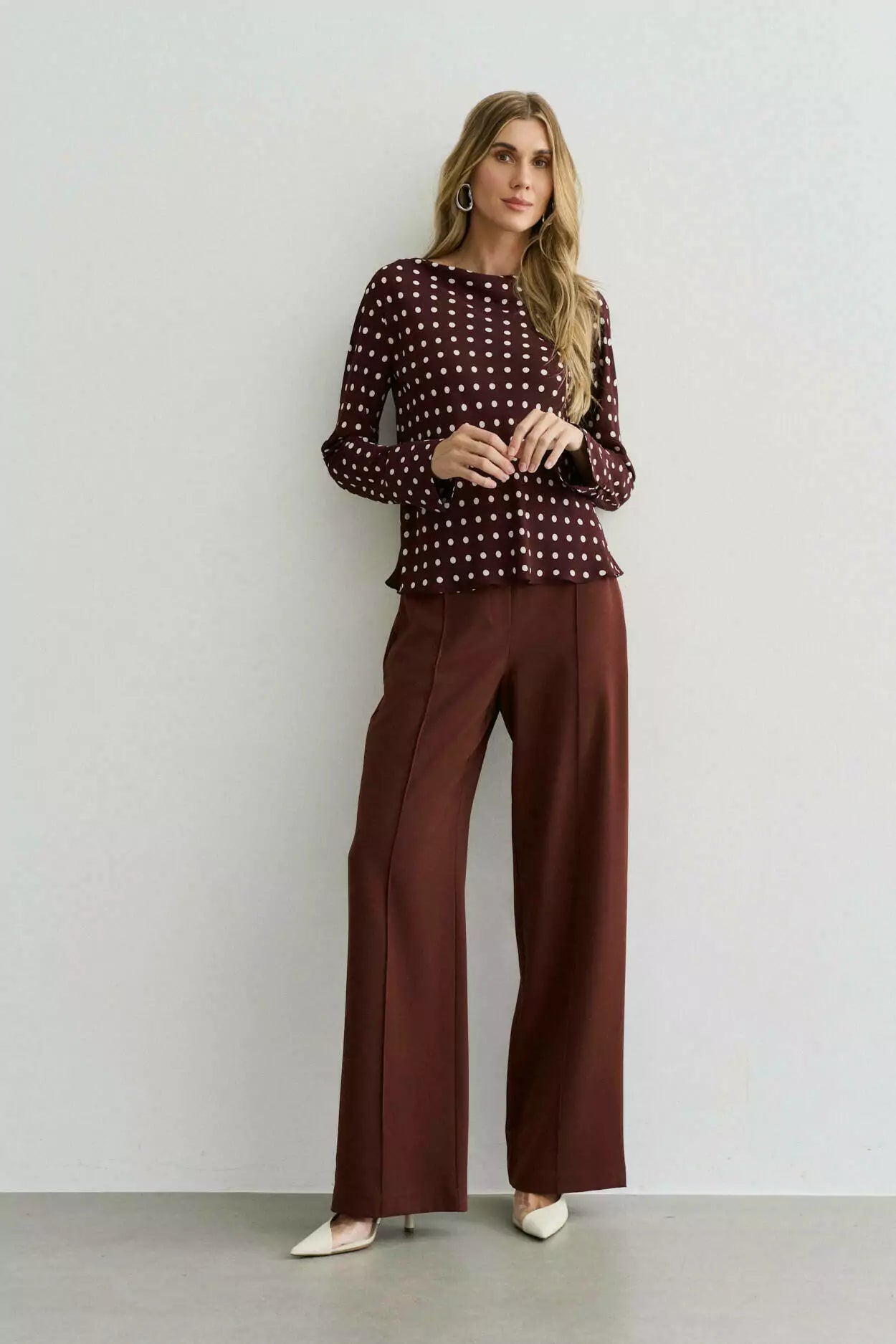 Drape Poá Blouse
