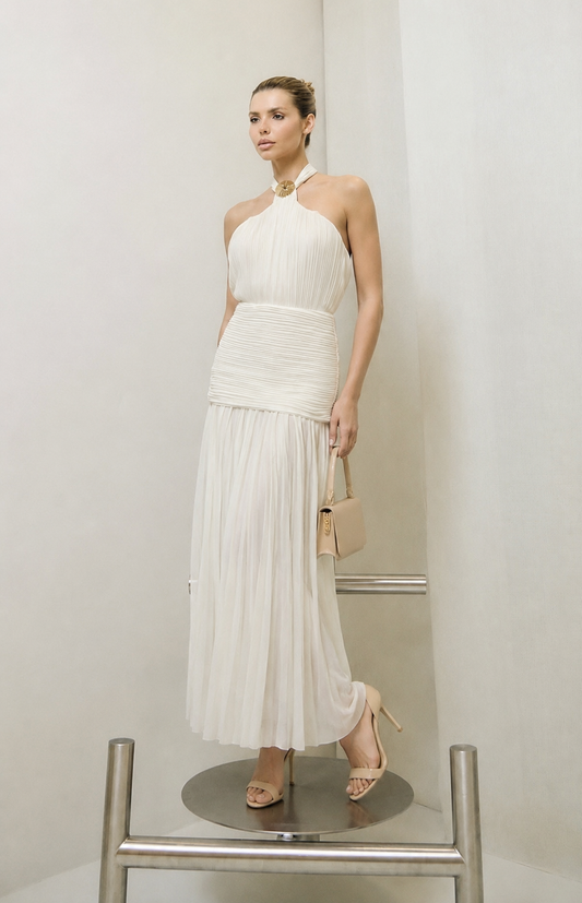 Lumière Pleated Long Dress