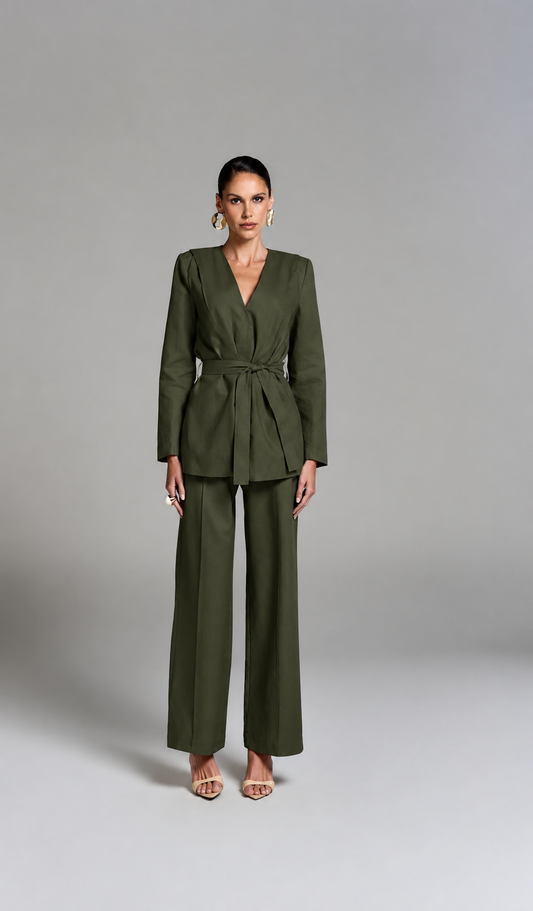 Helena Blazer & Wide-Leg Pants Set