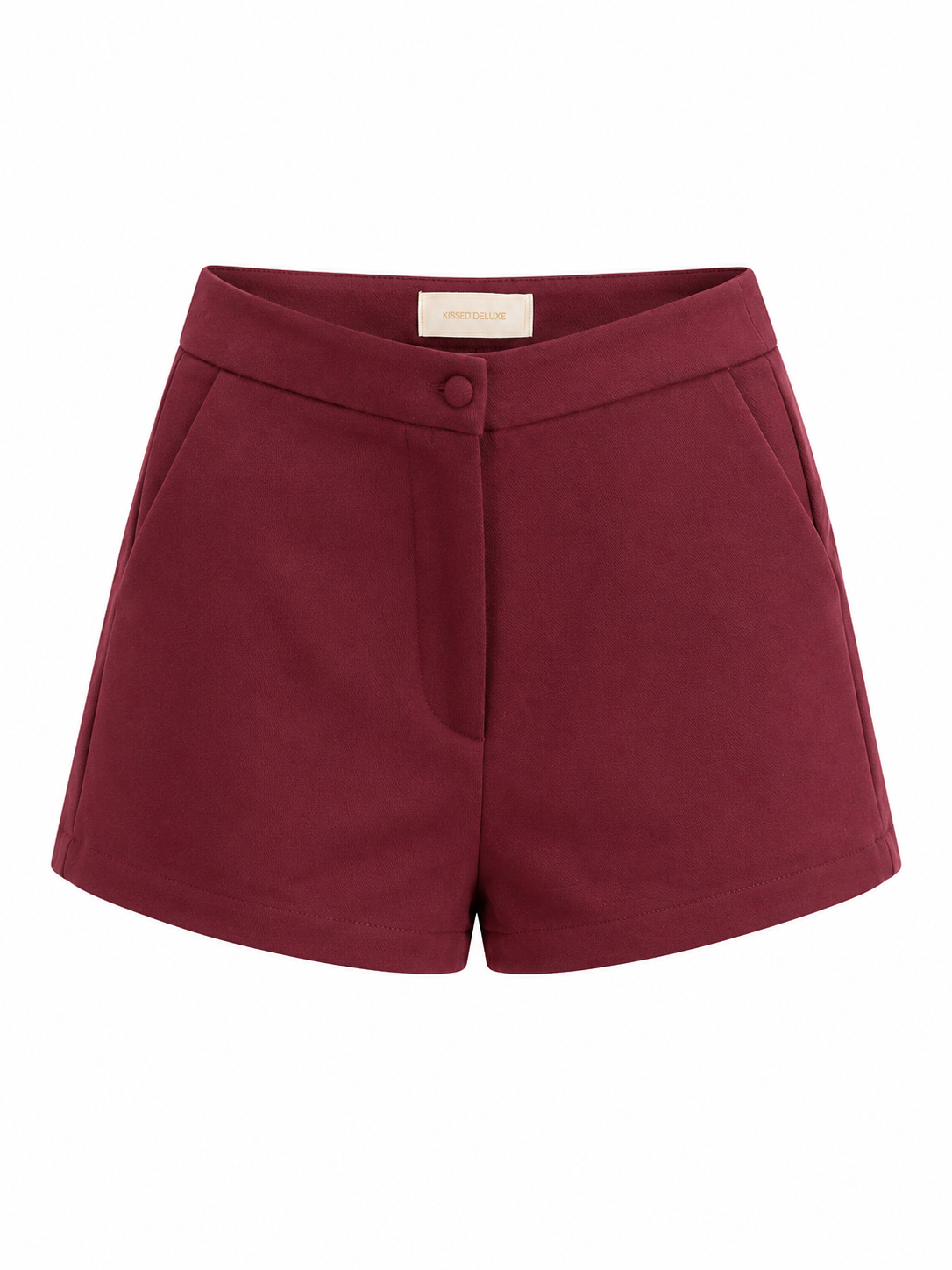 Burgundy High-Neck Utility Jacket