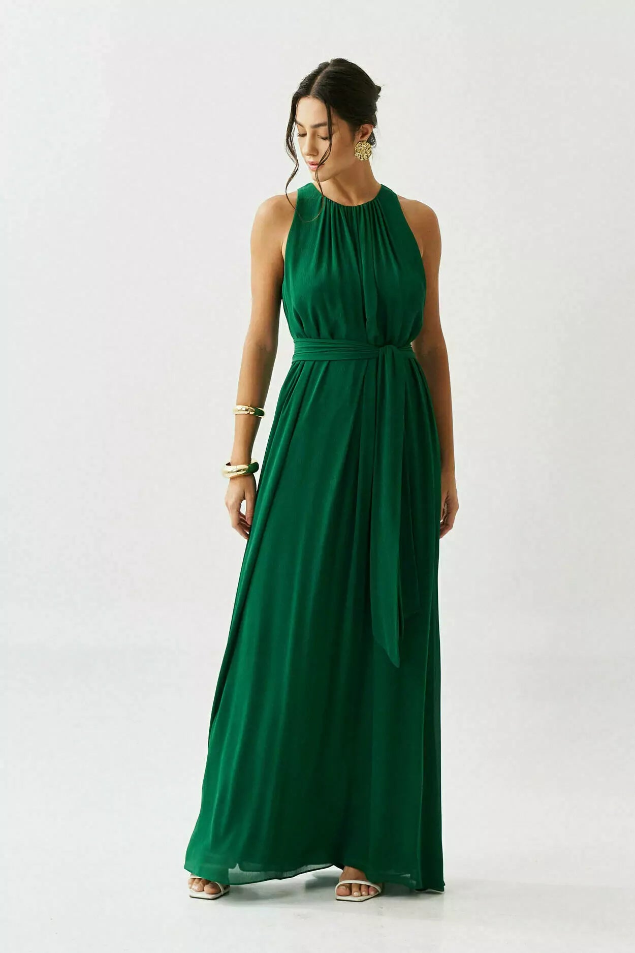 Stella Draped Long Dress