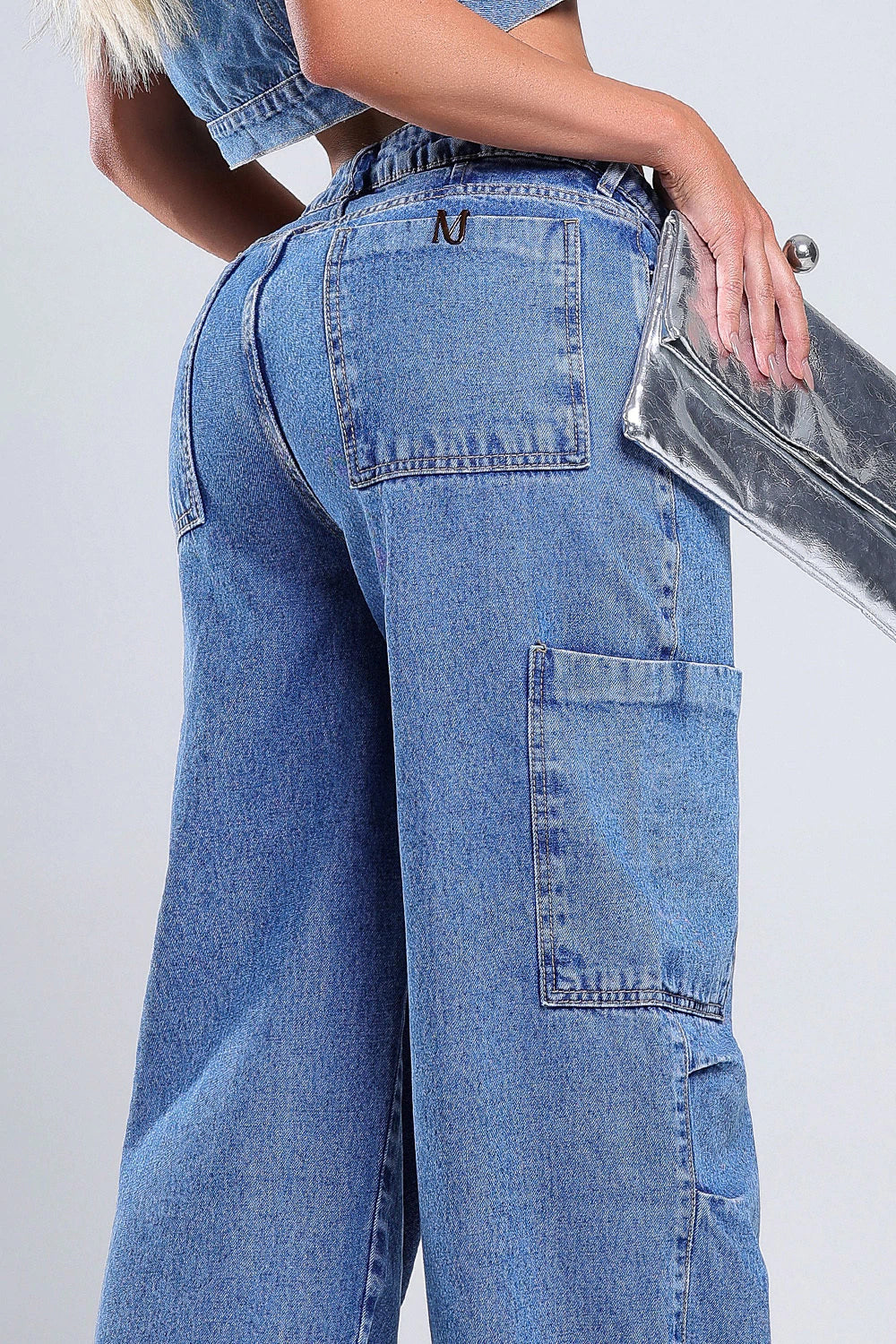 Wide Leg Pants Side Pleats