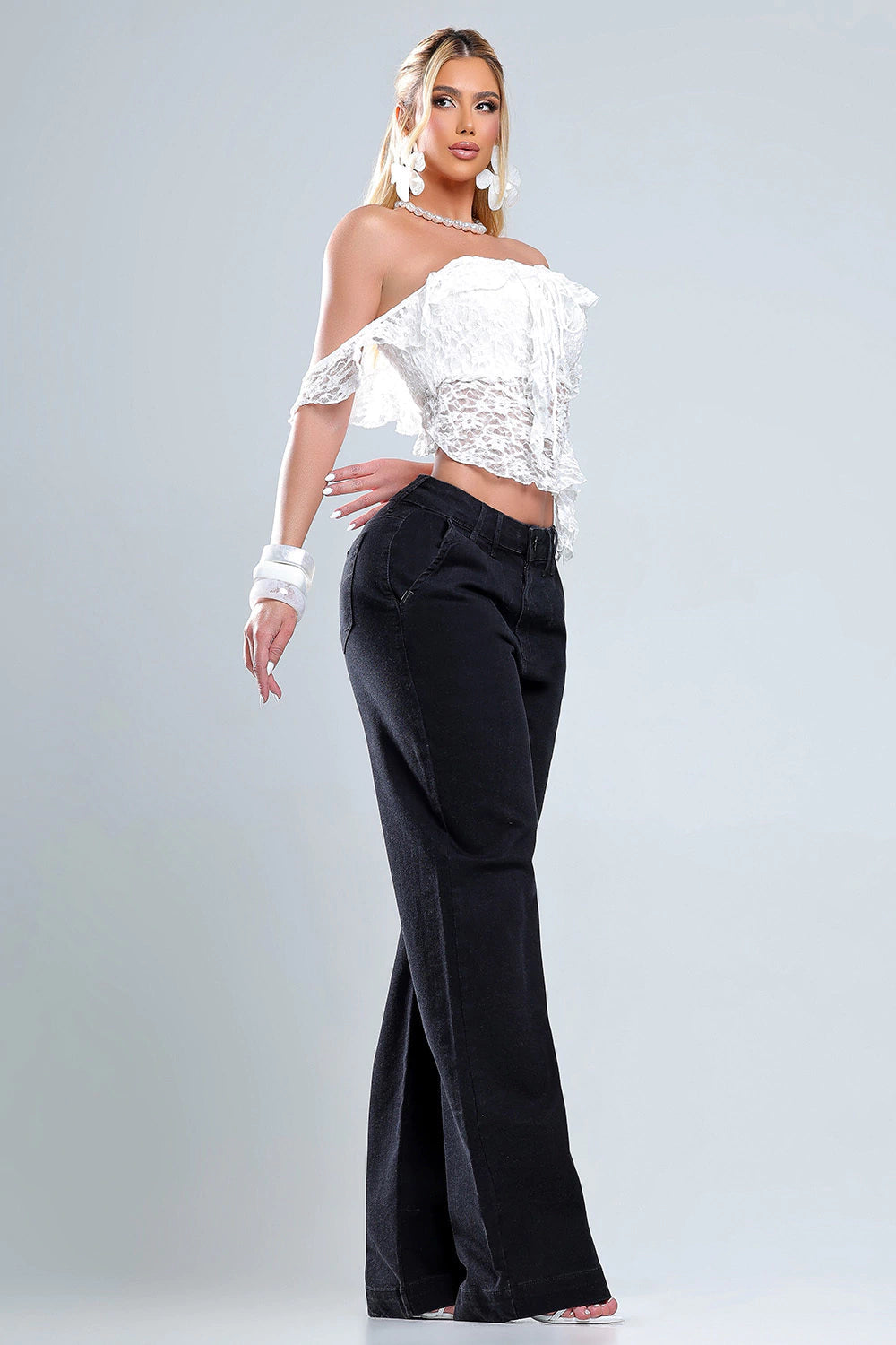 Wide Leg Front Pleats