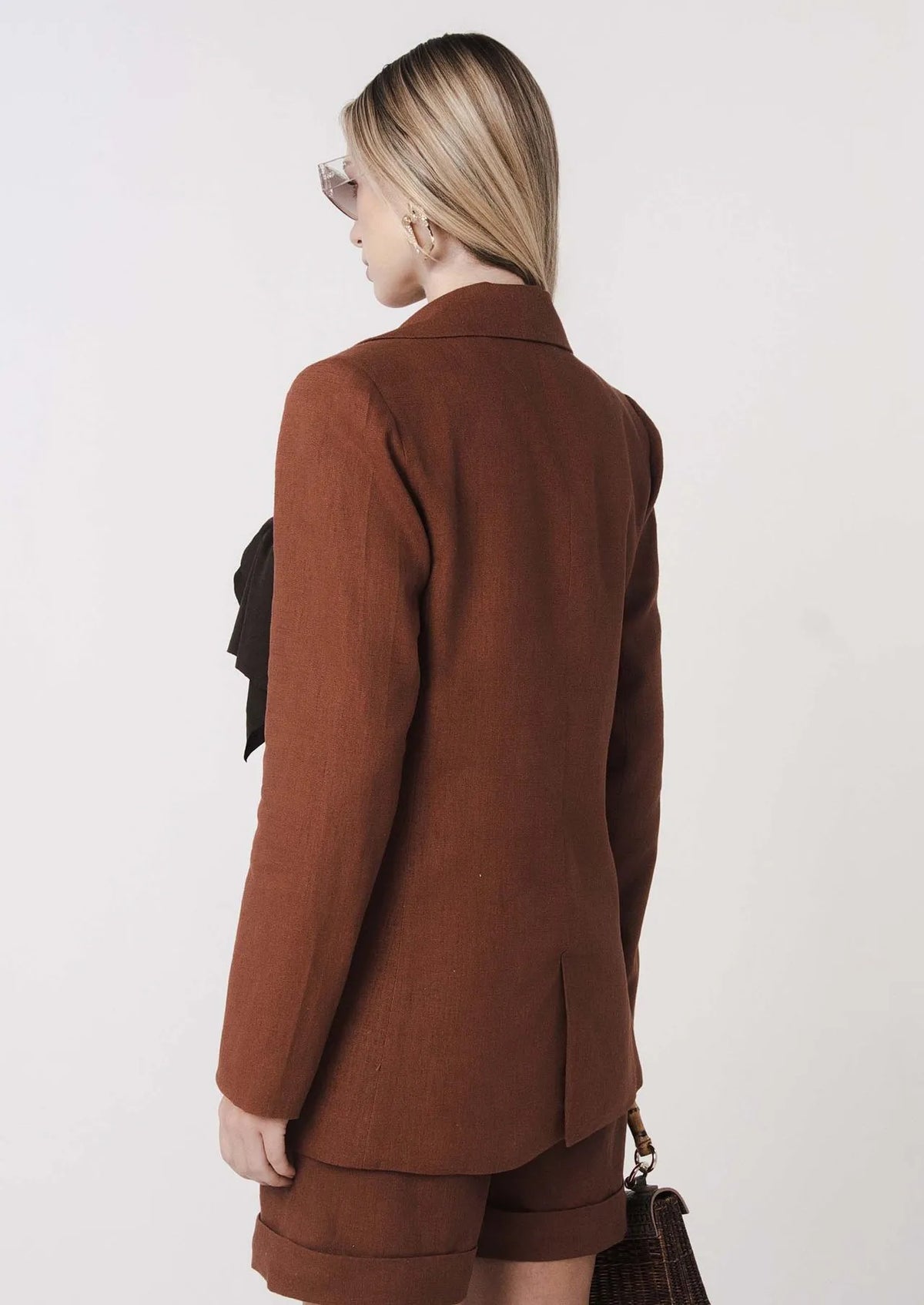 Oversized Linen Tailored Blazer