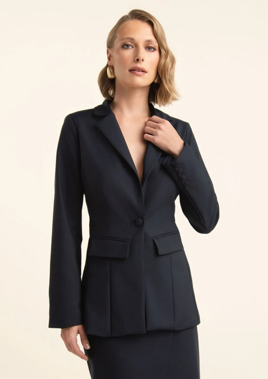 Manu Structured Twill Blazer
