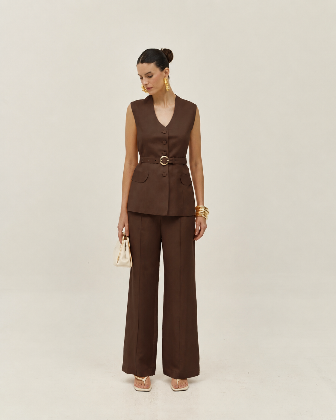 Dorothea Linen Pants Set
