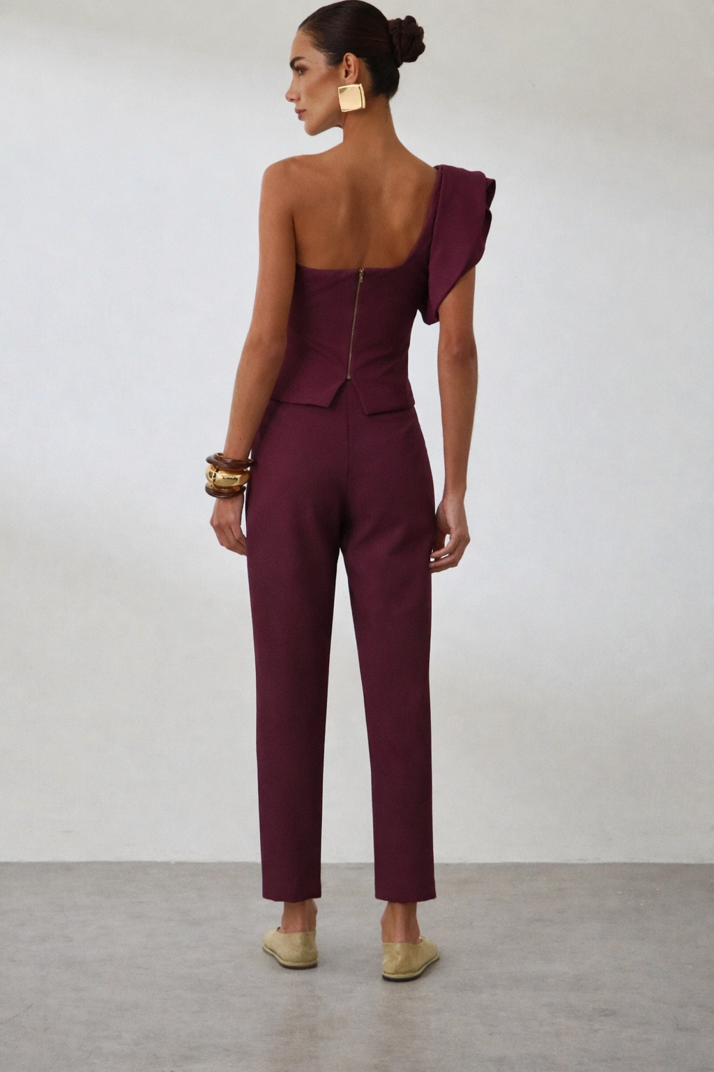 Velvet Plum Pants Set