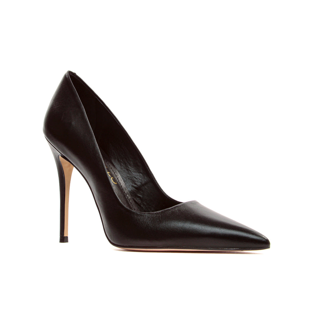 Leather High-Heel Pump
