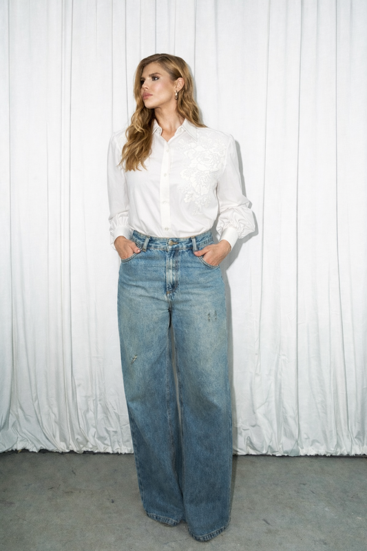 Tricoline Embroidered Shirt