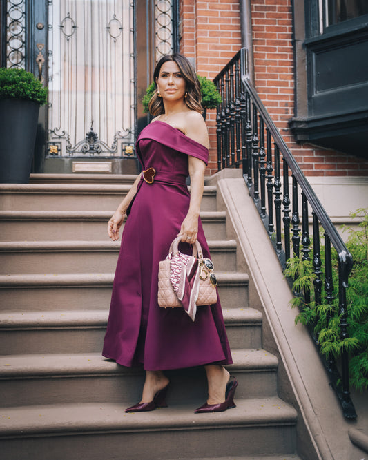 Heart-Shape Strapless Structured Midi Dress