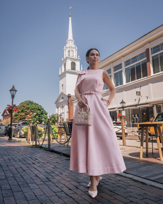 Ribbon Luxe Midi Dress