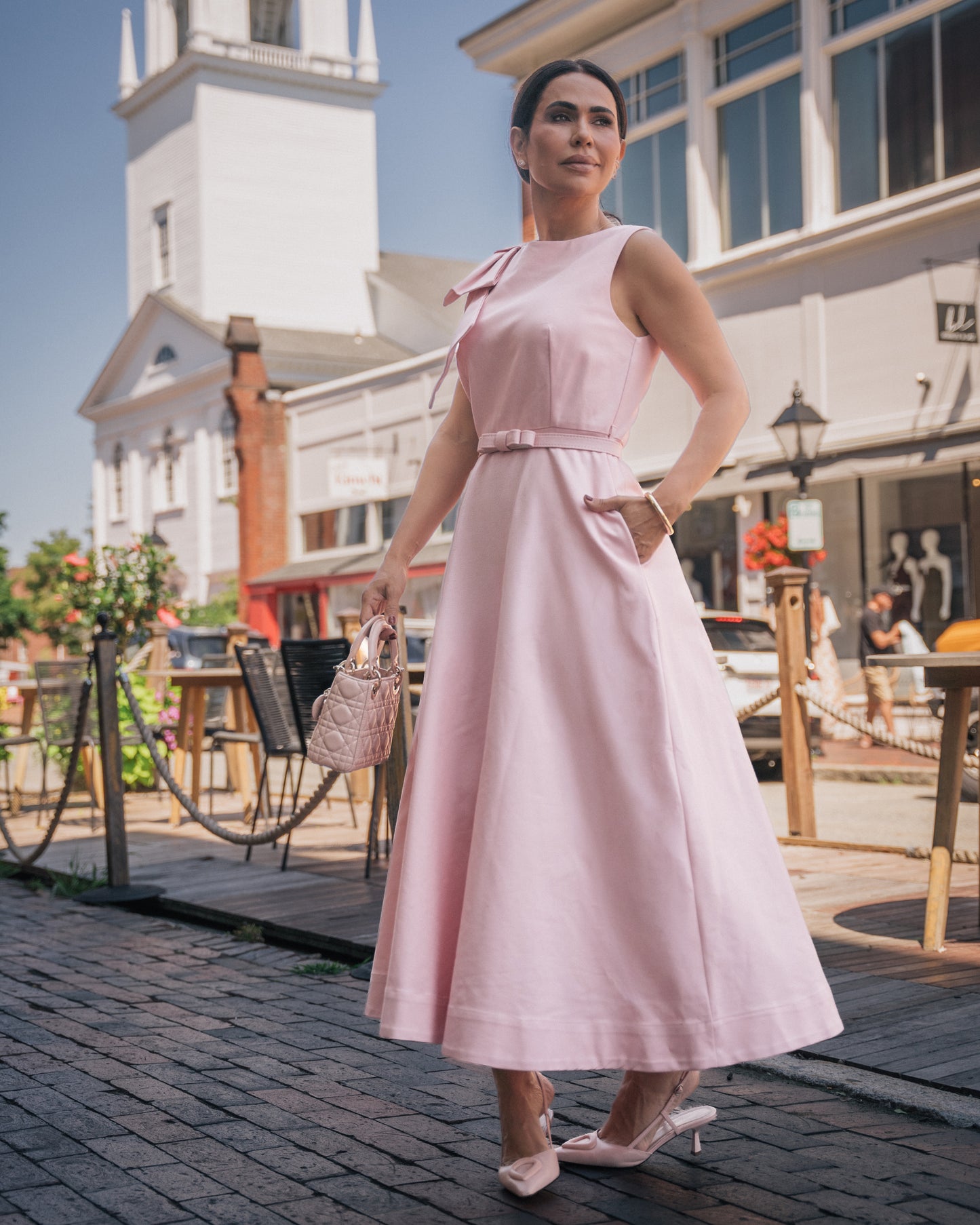 Ribbon Luxe Midi Dress