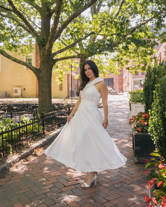 Maison Bow Midi Dress