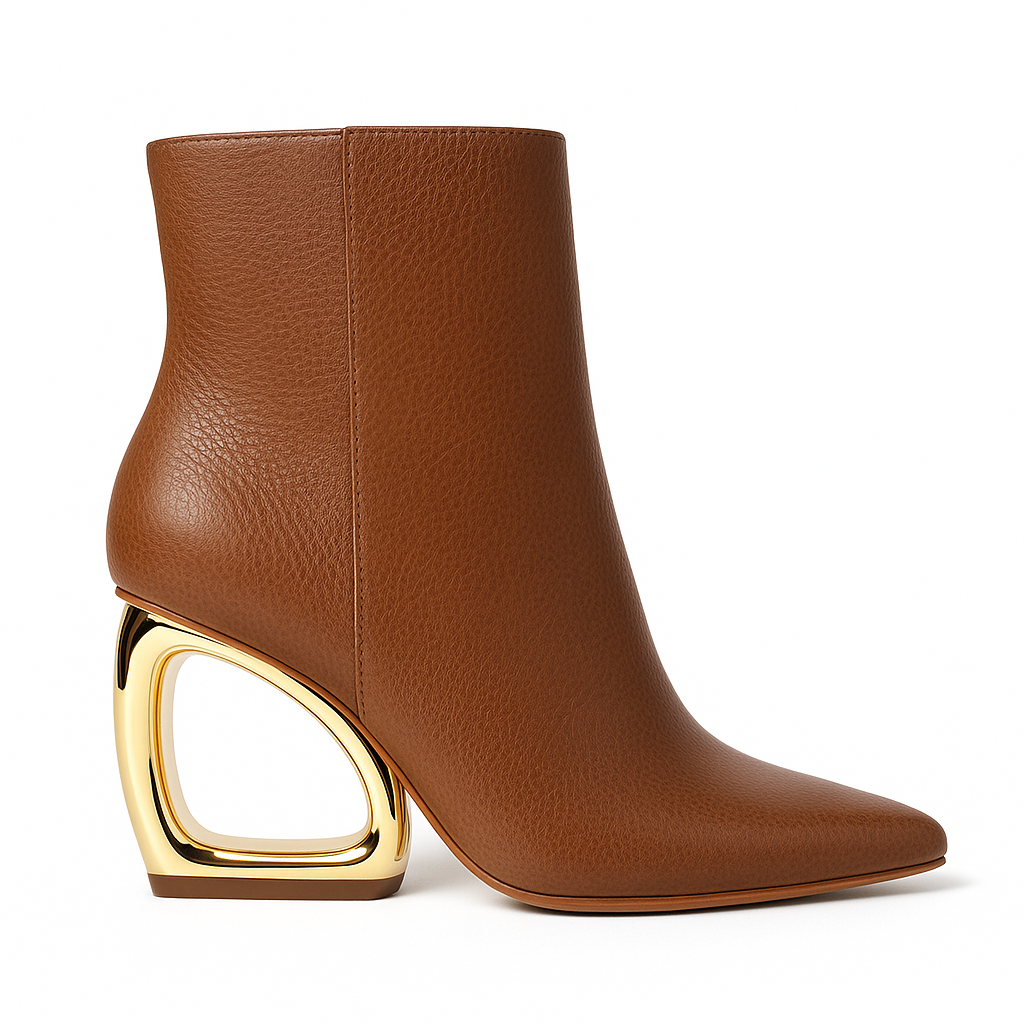 Geometric Cut-Out Heel Boot