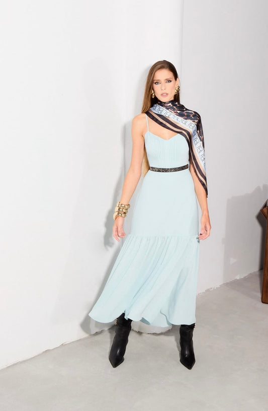 Draped Bust Midi Dress