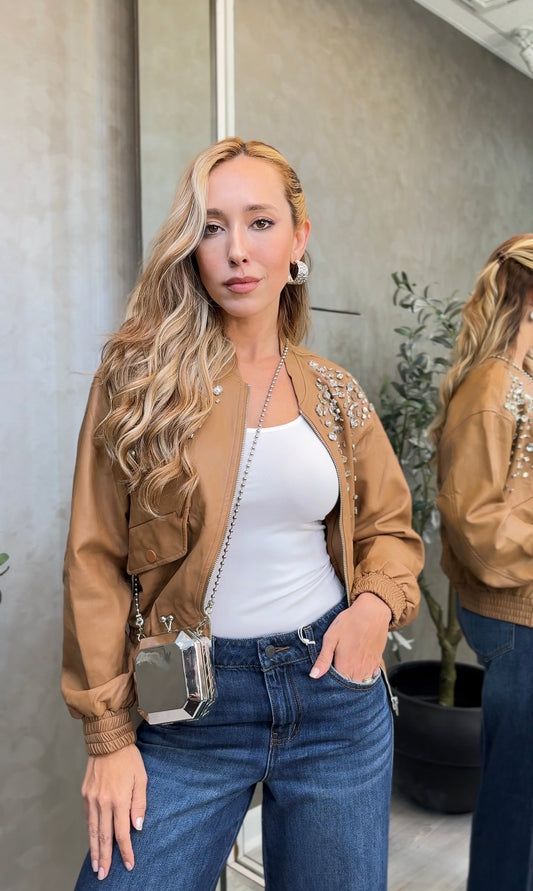 Embellished Bomber Jacket