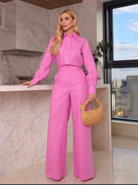 Linen Tailoring Pant Set
