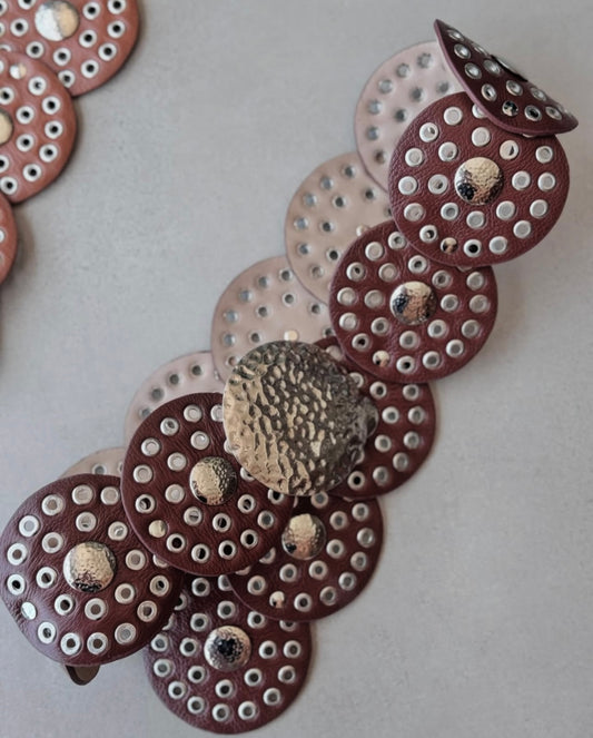 Round Leather Disc Belt