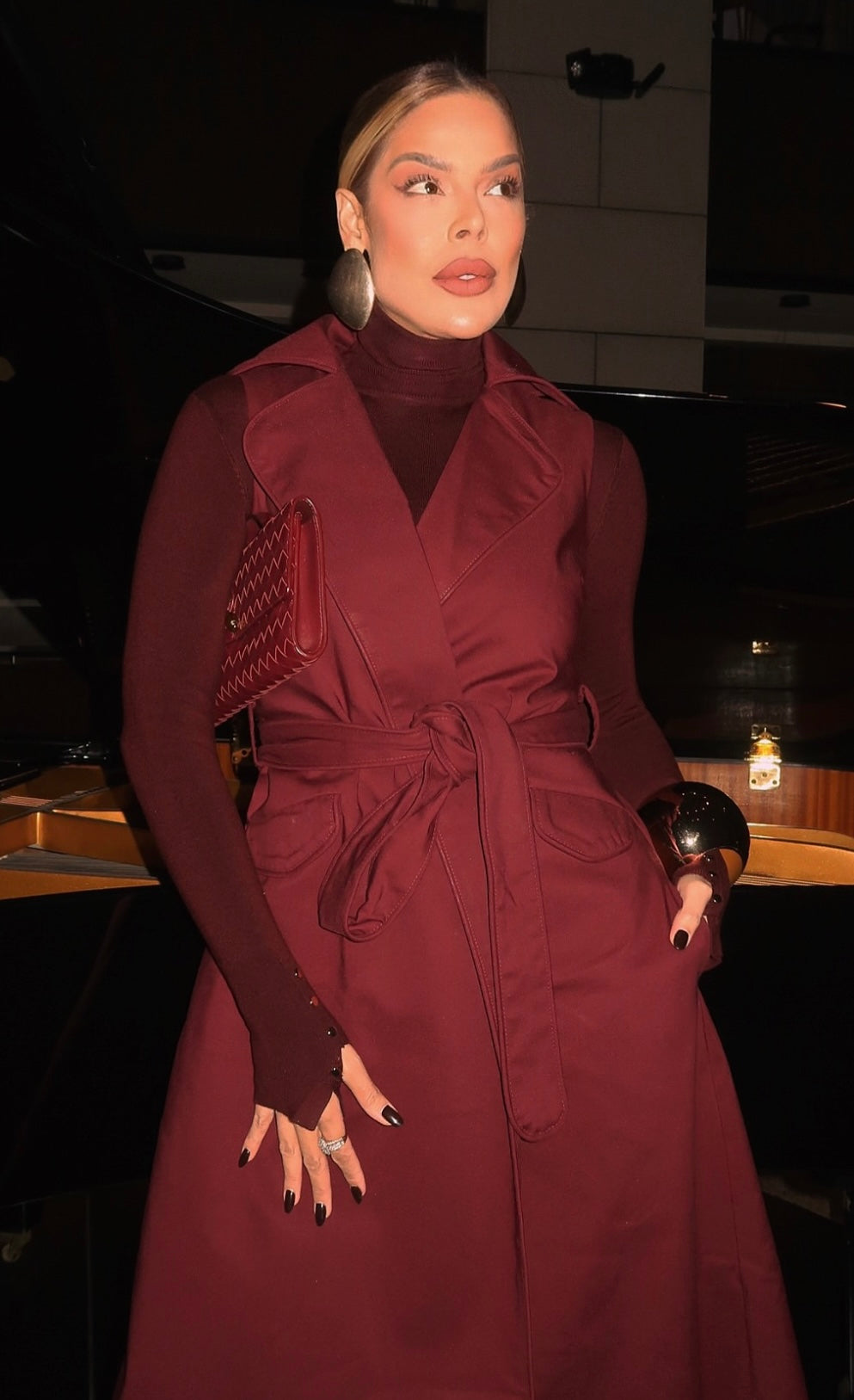 Sleeveless Trench Midi Dress
