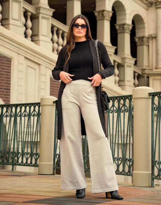 Ribbed Knit Maxi  Jacket
