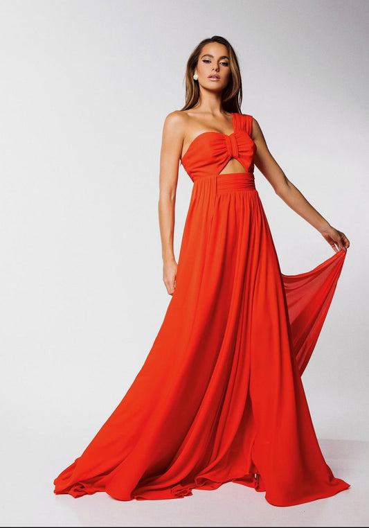 Slit Chiffon Long Dress