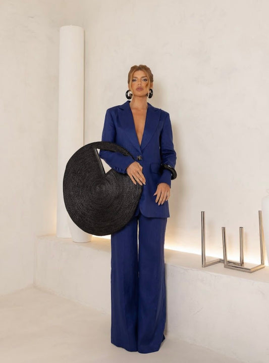 Tailored Linen Blazer Pant Set